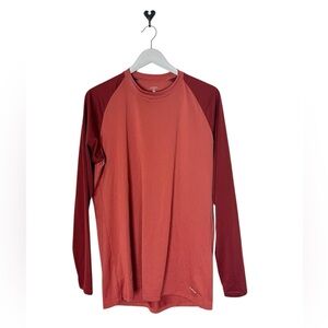 Patagonia Performance Baselayer Shirt Mens Large Capilene Made USA orange raglan